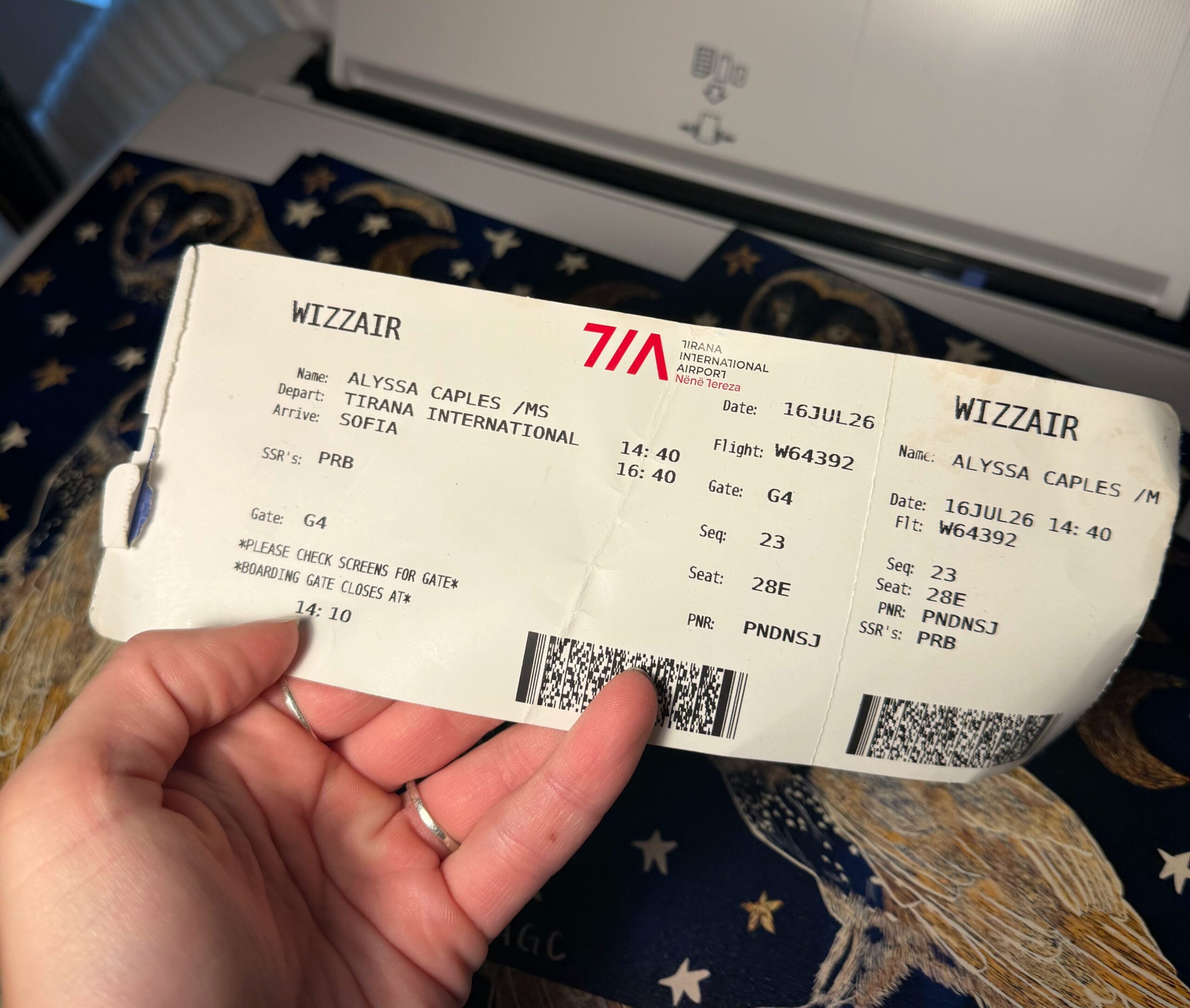 wizzair ticket